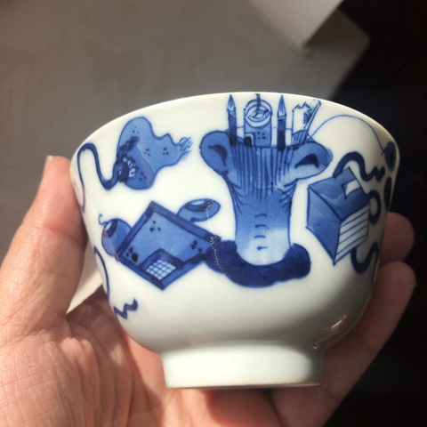 古玩陶瓷青花杯真品鑒賞圖