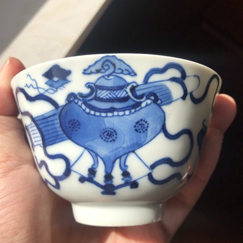 古玩陶瓷青花杯真品鑒賞圖