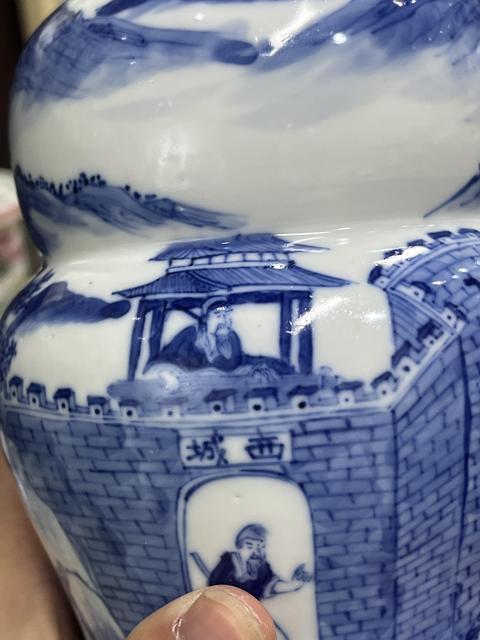古玩陶瓷青花人物故事紋葫蘆瓶真品鑒賞圖