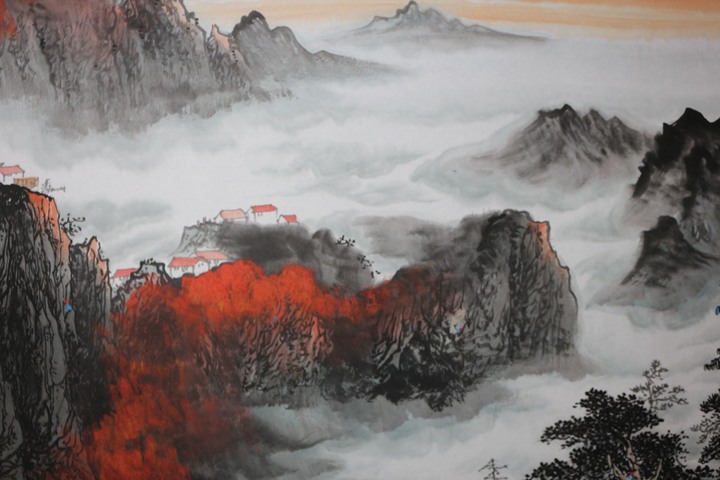 古玩字畫江山如畫真品鑒賞圖