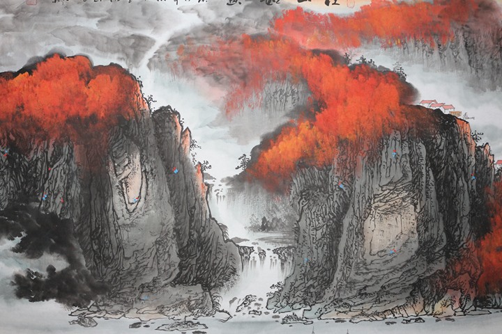 古玩字畫江山如畫真品鑒賞圖