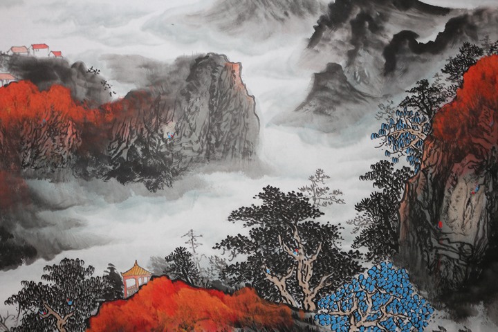 古玩字畫江山如畫真品鑒賞圖