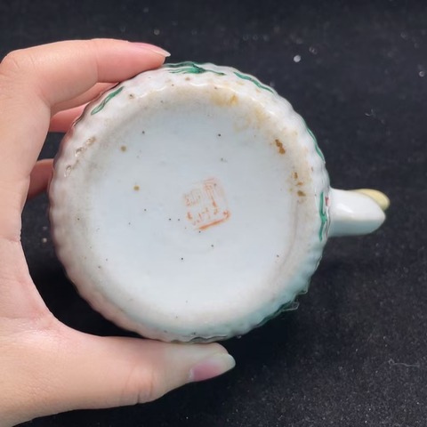 古玩陶瓷清同治 綠彩龍紋壺拍賣,當前價格800元