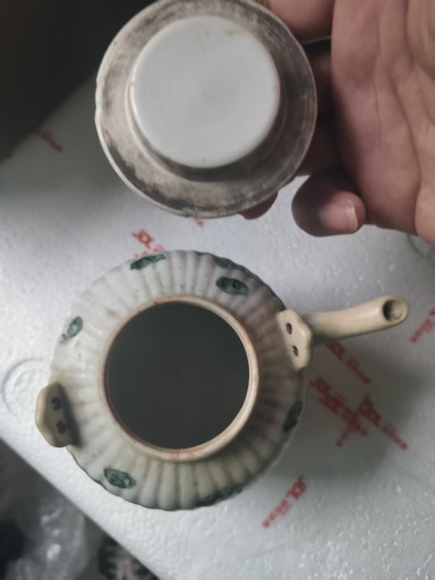 古玩陶瓷清同治 綠彩龍紋壺拍賣,當前價格800元