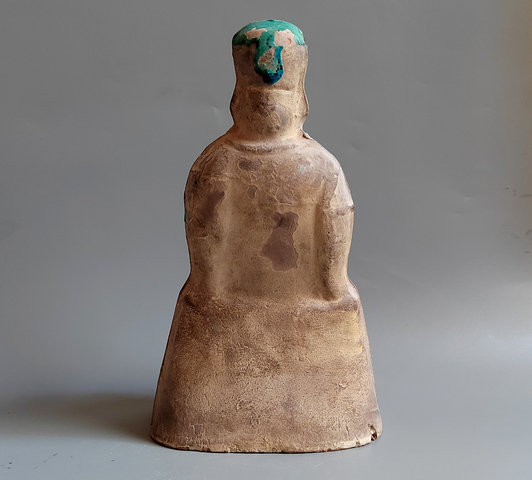 古玩陶瓷精品傳世明代琺華彩孔雀藍(lán)釉神像拍賣(mài),當(dāng)前價(jià)格568元