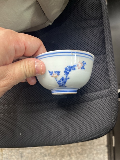 古玩陶瓷青花釉里紅碗真品鑒賞圖
