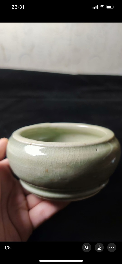 古玩陶瓷青釉水盂拍賣，當前價格1000元