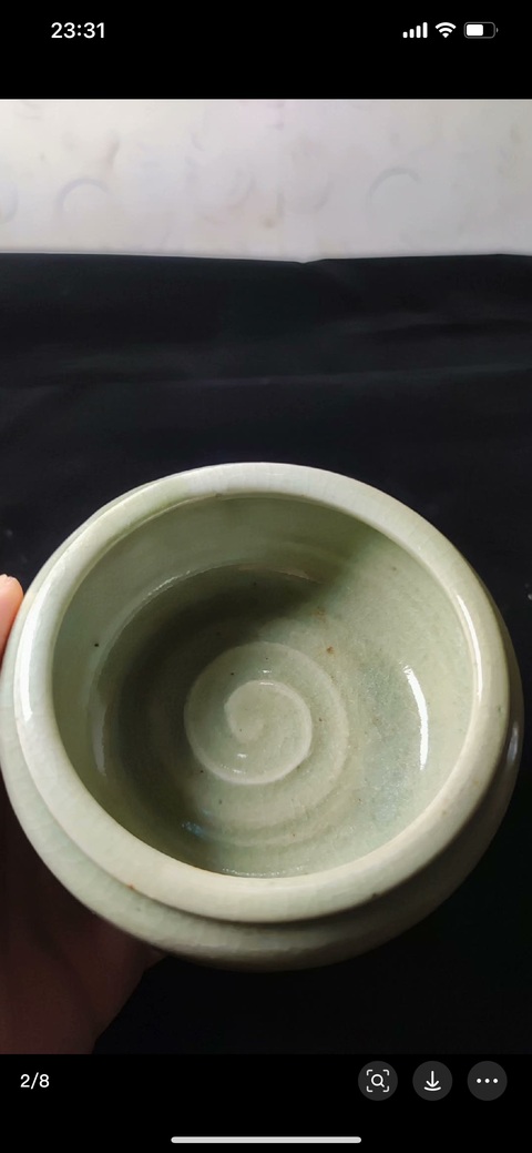 古玩陶瓷青釉水盂拍賣，當前價格1000元