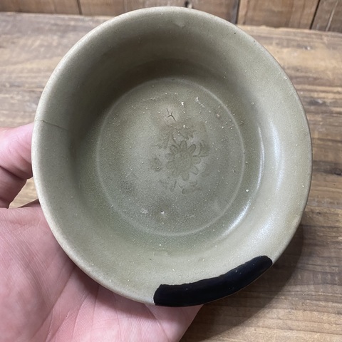古玩陶瓷龍泉青瓷盤拍賣,當前價格580元