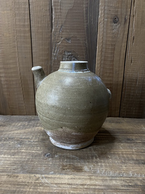 古玩陶瓷五代十國青釉窯變執(zhí)壺拍賣，當前價格880元