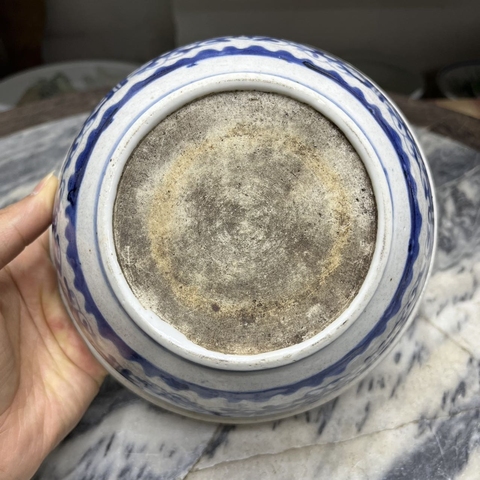 古玩陶瓷夔龍紋青花香爐真品鑒賞圖