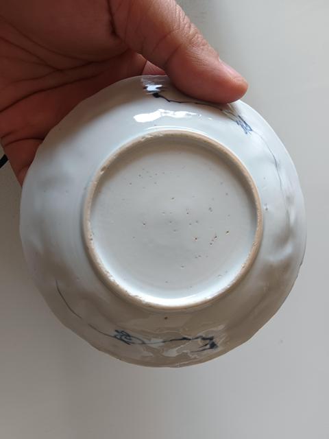 古玩陶瓷青花花鳥紋杯碟真品鑒賞圖