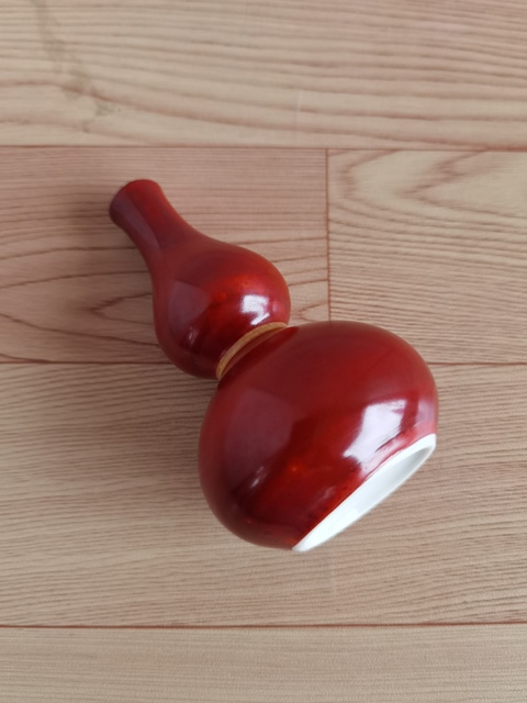 古玩陶瓷紅釉葫蘆瓶拍賣，當(dāng)前價(jià)格298元