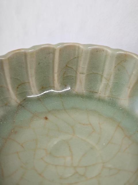 古玩陶瓷元代龍泉蔗椴洗拍賣，當前價格3456元