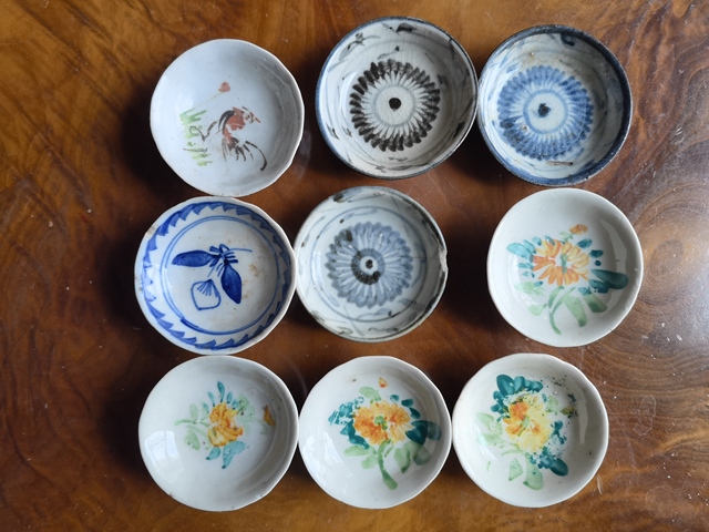 古玩陶瓷小碟子9個拍賣,當前價格188元