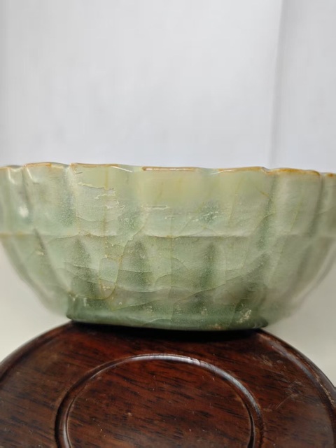古玩陶瓷元代龍泉蔗椴洗拍賣，當前價格3456元