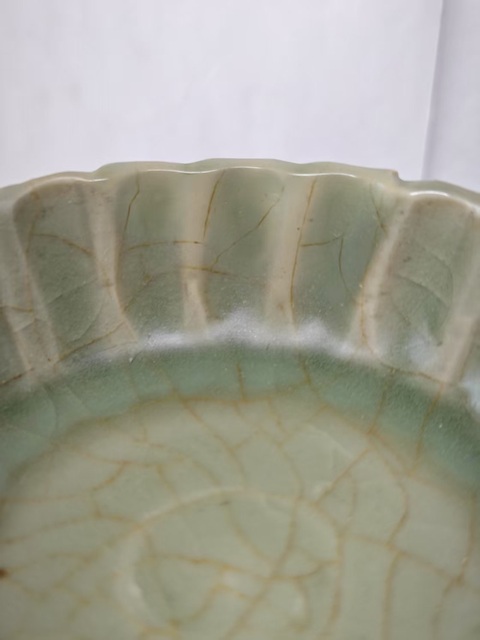 古玩陶瓷元代龍泉蔗椴洗拍賣，當前價格3456元