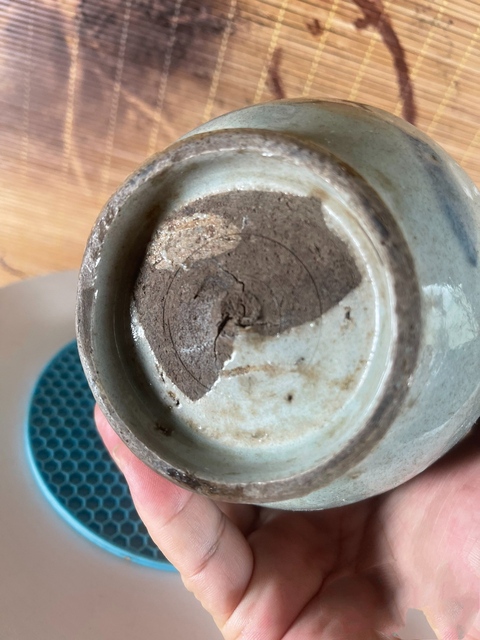 古玩陶瓷清中期青花四系壺拍賣,當前價格98元