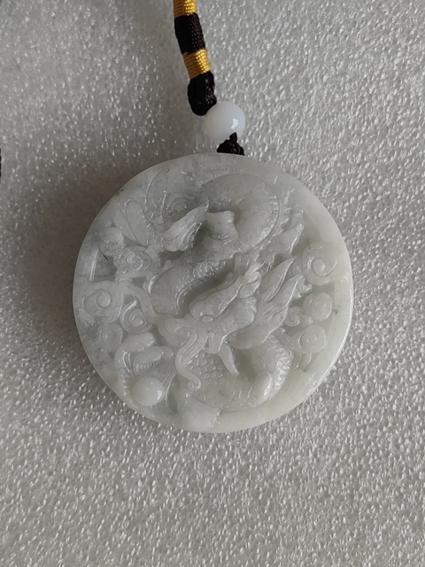 古玩玉器天然翡翠“龍鳳牌”拍賣,當前價格260元