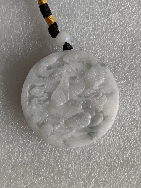古玩玉器天然翡翠“龍鳳牌”拍賣,當前價格260元