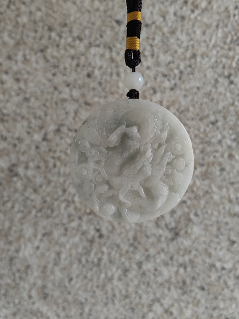 古玩玉器天然翡翠“龍鳳牌”拍賣,當前價格260元