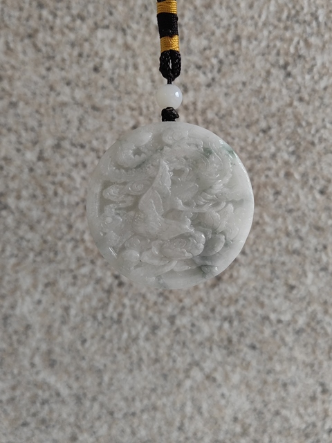 古玩玉器天然翡翠“龍鳳牌”拍賣,當前價格260元