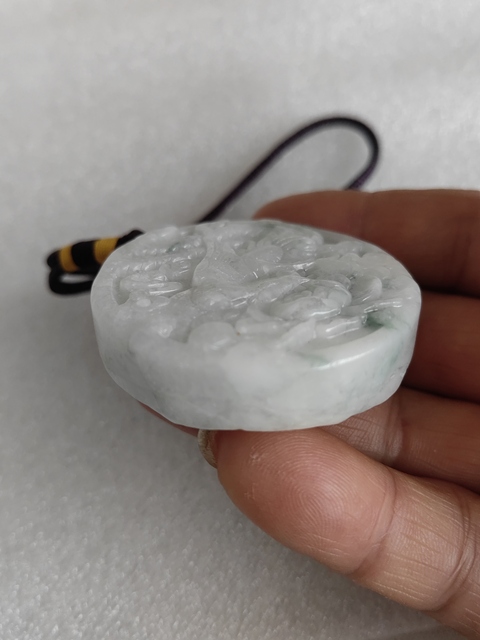 古玩玉器天然翡翠“龍鳳牌”拍賣,當前價格260元