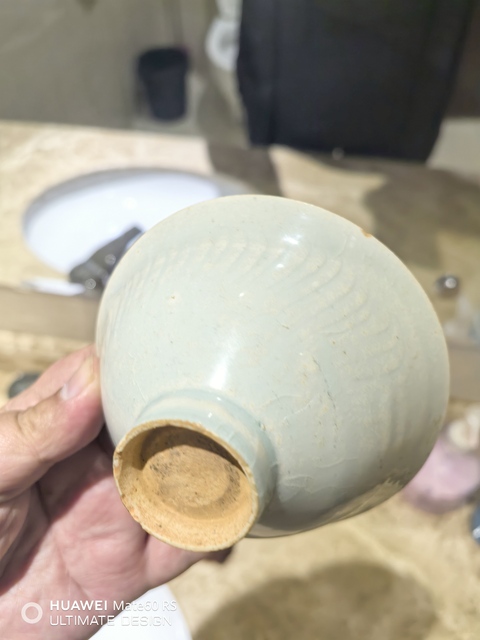 古玩陶瓷北宋湖田窯刻娃娃紋（三娃）斗笠盞拍賣，當前價格58888元