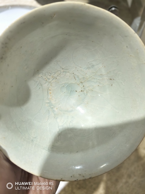 古玩陶瓷北宋湖田窯刻娃娃紋（三娃）斗笠盞拍賣，當前價格58888元
