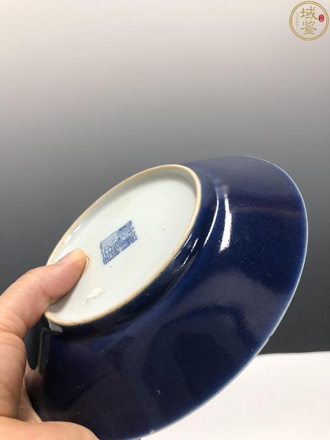 古玩陶瓷大清乾隆年製官窯本朝款霽藍釉盤拍賣,當前價格3180元