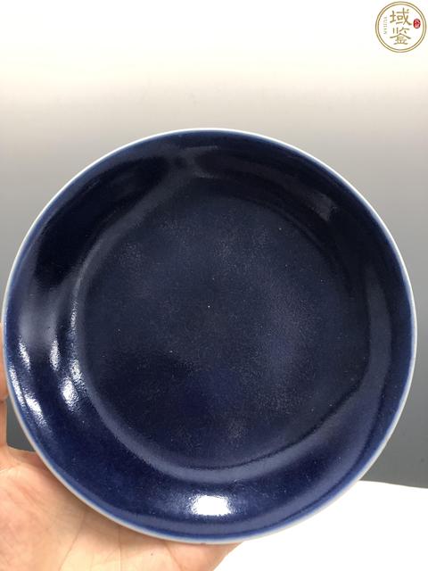 古玩陶瓷大清乾隆年製官窯本朝款霽藍釉盤拍賣,當前價格3180元