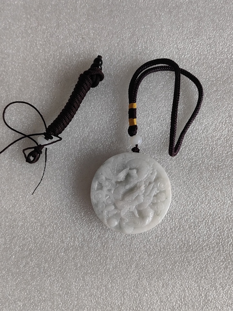 古玩玉器天然翡翠“龍鳳牌”拍賣,當前價格260元