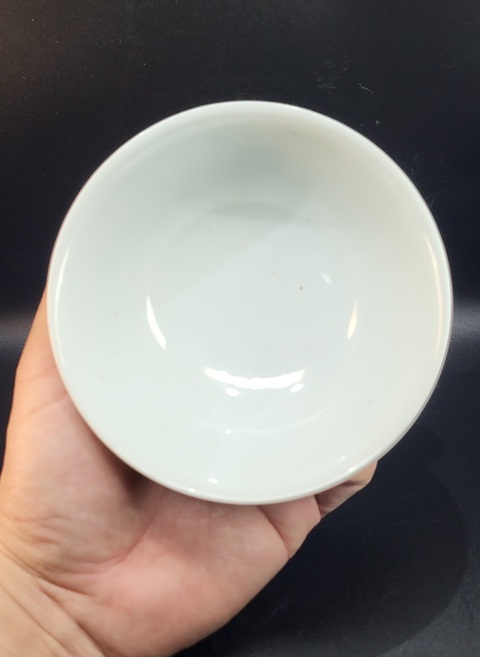 古玩陶瓷粉彩花卉萬壽無疆茶圓真品鑒賞圖