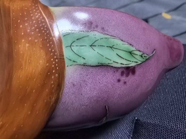 古玩陶瓷粉彩壽桃蝙蝠仿生洗真品鑒賞圖