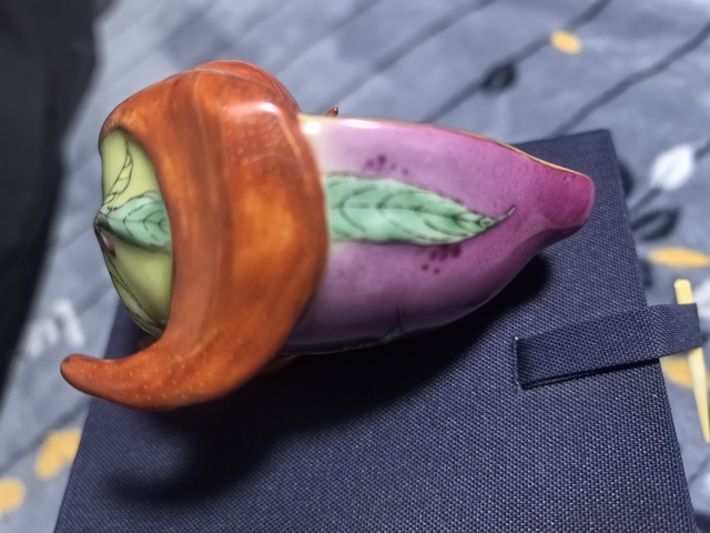 古玩陶瓷粉彩壽桃蝙蝠仿生洗真品鑒賞圖