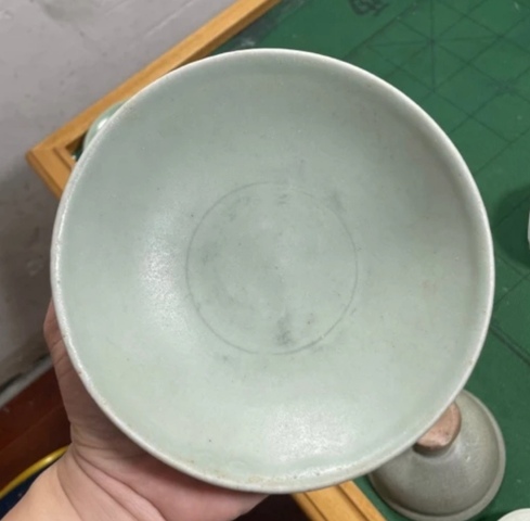 古玩陶瓷宋元·青釉蓮瓣紋碗真品鑒賞圖