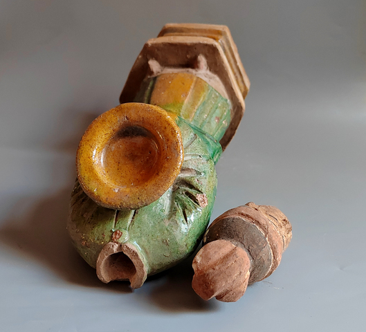 古玩陶瓷明三彩人物俑真品鑒賞圖