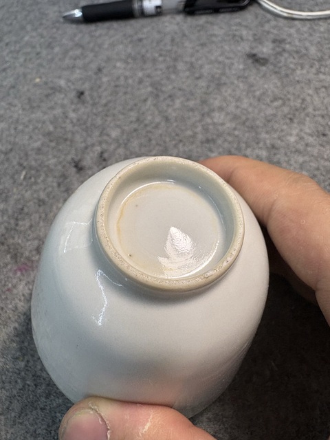 古玩陶瓷民國(guó)白釉茶杯真品鑒賞圖