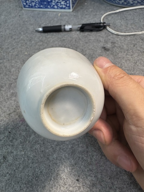 古玩陶瓷民國(guó)白釉茶杯真品鑒賞圖