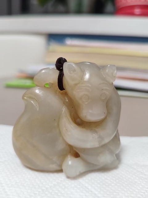 古玩玉器玉猴獻壽真品鑒賞圖