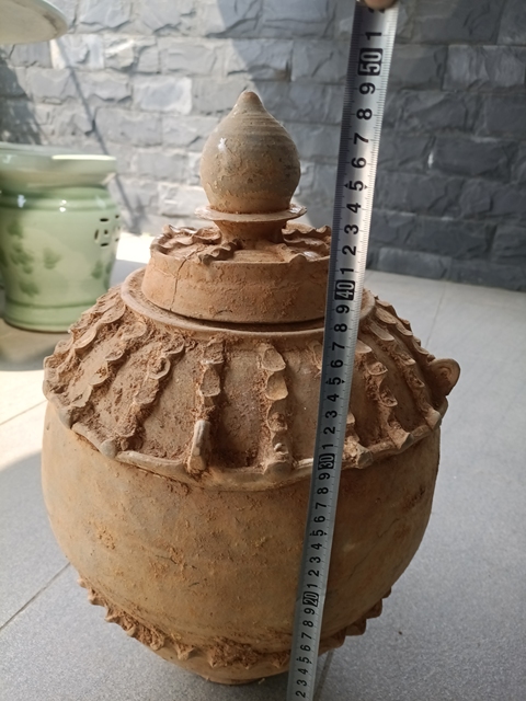 古玩陶瓷谷倉罐真品鑒賞圖