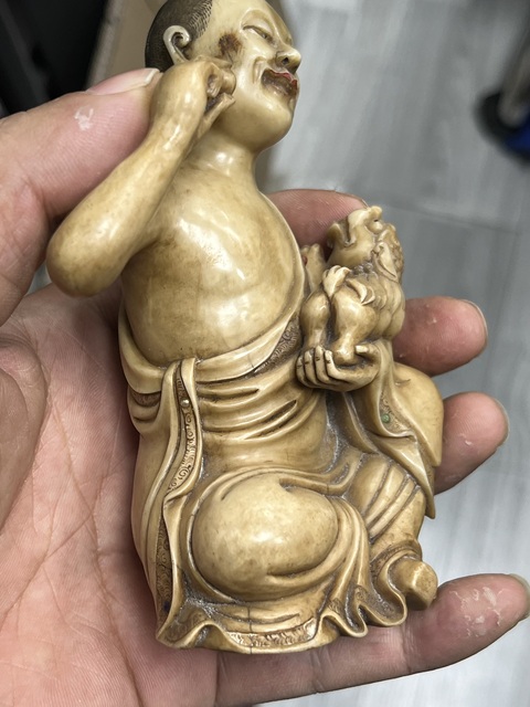 古玩玉器壽山石雕“羅漢”擺件真品鑒賞圖