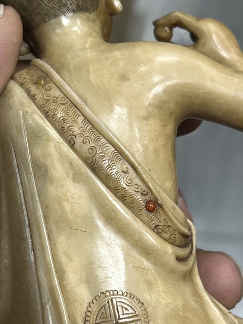 古玩玉器壽山石雕“羅漢”擺件真品鑒賞圖