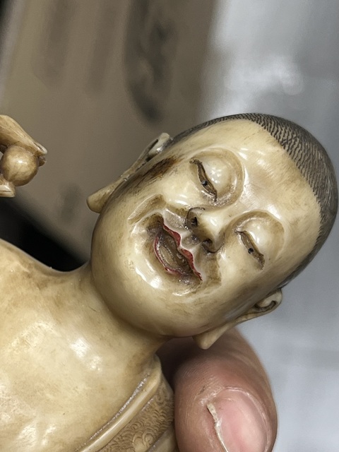 古玩玉器壽山石雕“羅漢”擺件真品鑒賞圖