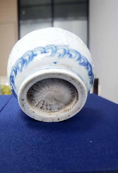 古玩陶瓷青花模印如意紋茶碗拍賣，當前價格8800元