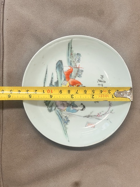古玩陶瓷民國 名家詹榮聚 粉彩紅樓夢人物盤拍賣,當前價格399元
