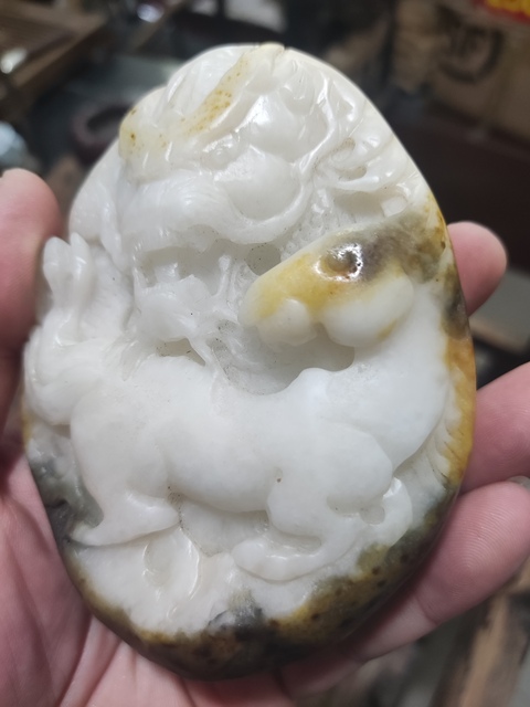 古玩玉器和田玉籽料龍馬把件拍賣,當(dāng)前價(jià)格2100元