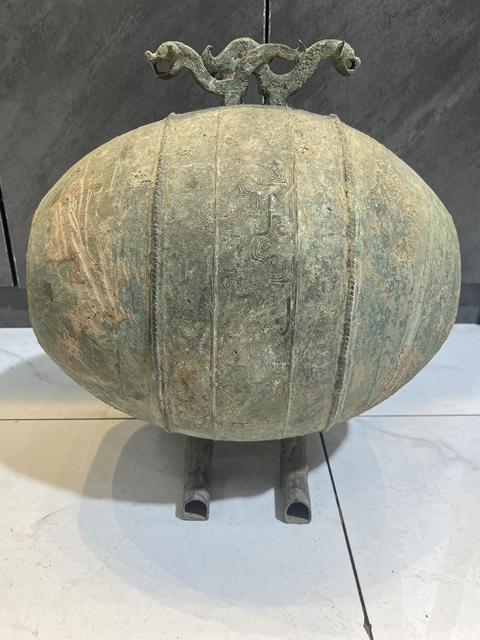 古玩銅器繭型銅鼓真品鑒賞圖