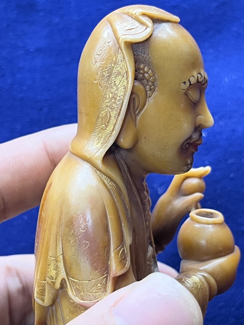 古玩玉器壽山石雕“羅漢擺件”拍賣(mài)，當(dāng)前價(jià)格20000元