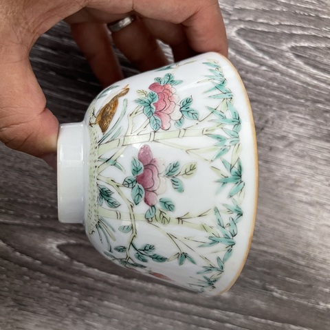 古玩陶瓷同治粉彩茶碗茶圓拍賣,當前價格4680元